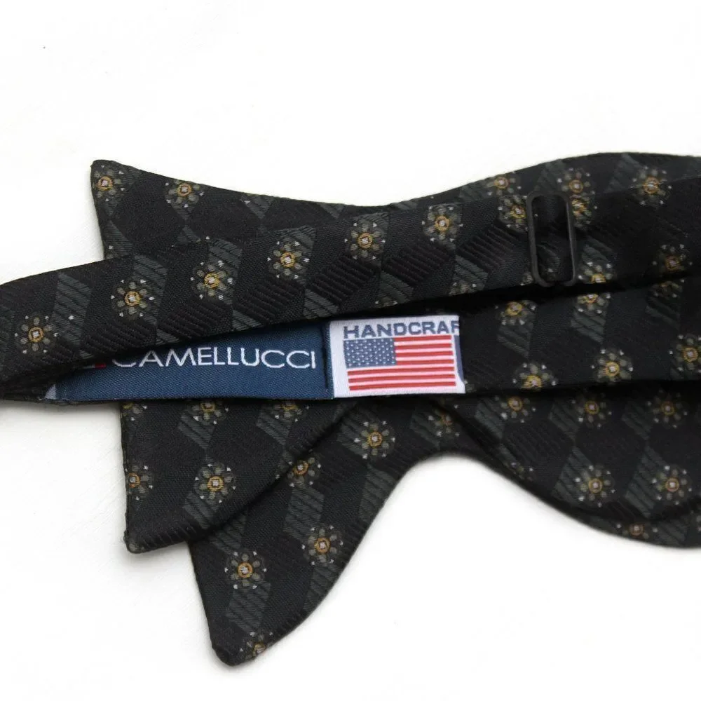 Camellucci Mens Self-tied Bow Tie Silk‎ Big Butterfly Bowtie S547